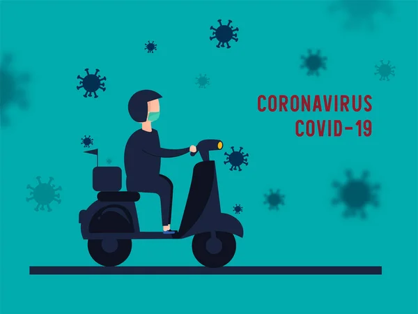 Usługa Dostawy Celu Zapobiegania Rozprzestrzenianiu Się Koronawirusu Covid — Wektor stockowy