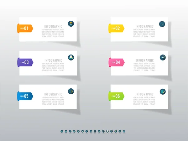 Design Geschäftsvorlage Infografik Diagramm Element Mit Ort Datum Für Präsentationen — Stockvektor