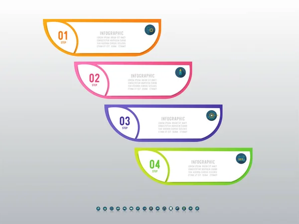Design Business Template Infographic Chart Element Met Plaats Datum Voor — Stockvector
