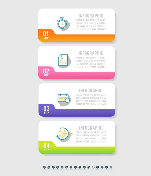 Design Geschäftsvorlage Infografik Diagramm Element Mit Ort Datum Für Präsentationen — Stockvektor