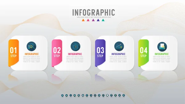 Design Geschäftsvorlage Infografik Diagramm Element Mit Ort Datum Für Präsentationen — Stockvektor