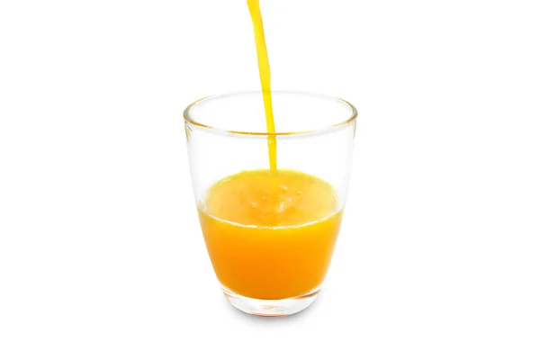 Ποτήρι Χυμού Πορτοκαλιού 100 Απομονωμένο Λευκό Φόντο Μονοπάτι Απόληξης — Φωτογραφία Αρχείου