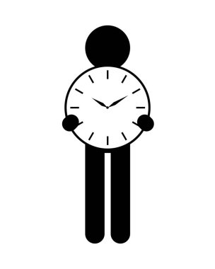 Zaman, vektör simgesi olan adam