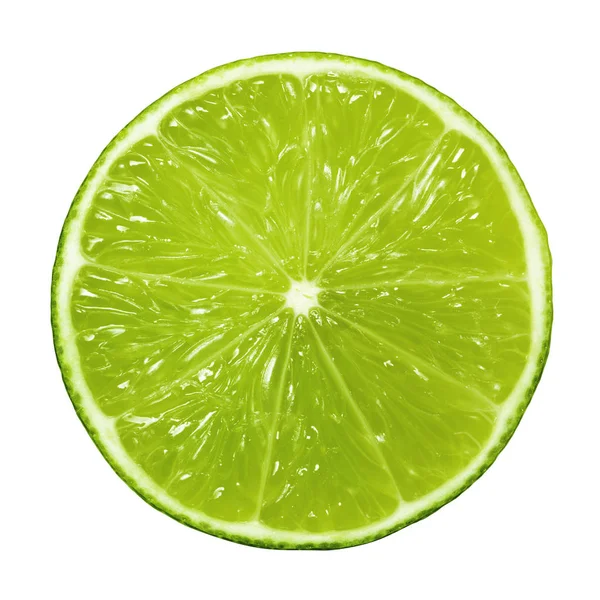 Beyaz arka planda taze limon dilimi
