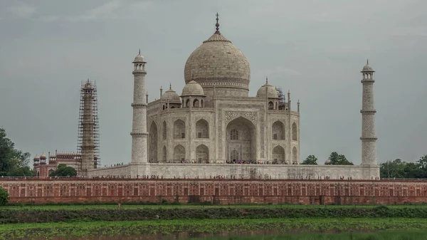Widok Taj Mahal Rzeki Yamuna — Zdjęcie stockowe