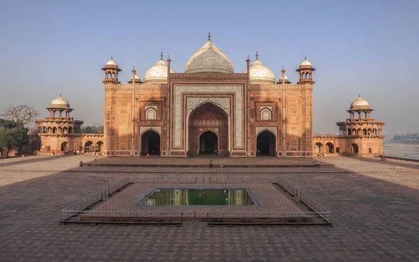 Pohled Taj Mahal Řeky Jamuny — Stock fotografie