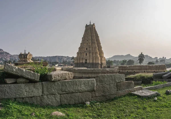 Ruínas Vijayanagara Antiga Capital Império Vijayanagar Aldeia Hampi Norte Estado — Fotografia de Stock