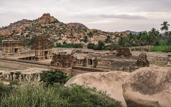 Ruínas Vijayanagara Antiga Capital Império Vijayanagar Aldeia Hampi Norte Estado — Fotografia de Stock