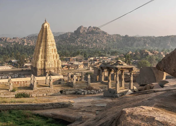 Ruínas Vijayanagara Antiga Capital Império Vijayanagar Aldeia Hampi Norte Estado — Fotografia de Stock