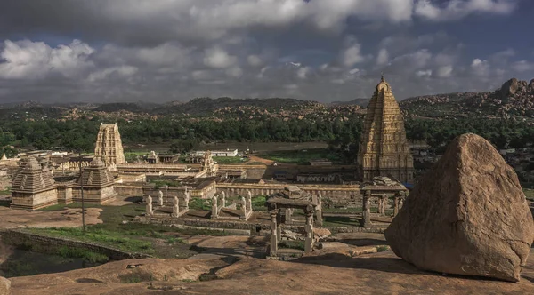 Ruínas Vijayanagara Antiga Capital Império Vijayanagar Aldeia Hampi Norte Estado — Fotografia de Stock