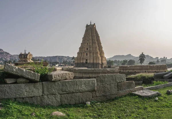 Ruinas Vijayanagara Antigua Capital Del Imperio Vijayanagar Pueblo Hampi Estado —  Fotos de Stock