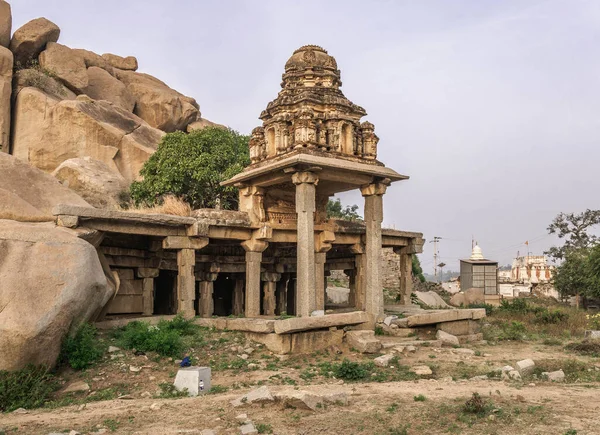 Ruines Vijayanagara Ancienne Capitale Empire Vijayanagar Dans Village Hampi Dans — Photo