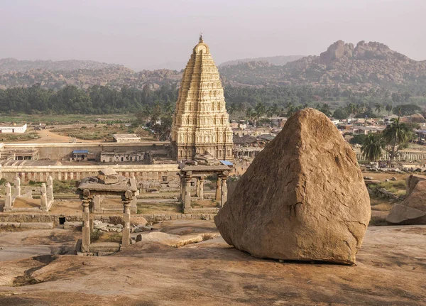 Ruínas Vijayanagara Antiga Capital Império Vijayanagar Aldeia Hampi Norte Estado — Fotografia de Stock