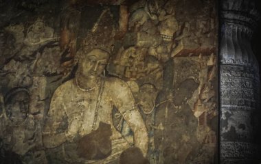 Hindistan, Vindhya Granit Dağları 'ndaki Ajanta Mağara Tapınakları