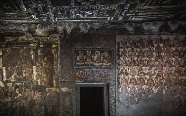 Hindistan, Vindhya Granit Dağları 'ndaki Ajanta Mağara Tapınakları