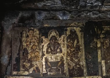 Hindistan, Vindhya Granit Dağları 'ndaki Ajanta Mağara Tapınakları