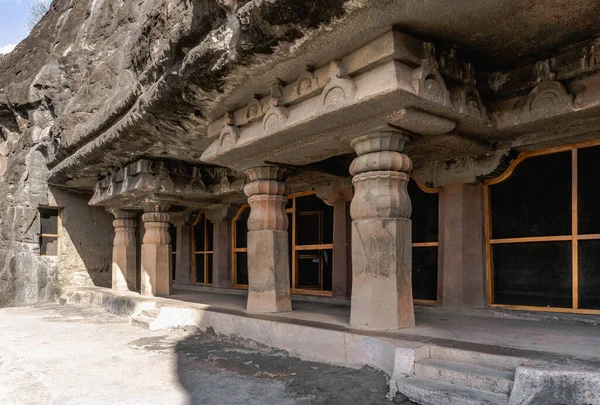 Los Templos Cueva Ajanta Las Montañas Granito Vindhya India — Foto de Stock