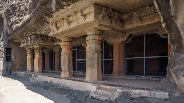 Los Templos Cueva Ajanta Las Montañas Granito Vindhya India — Foto de Stock