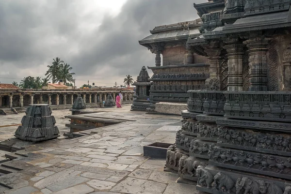 Belur Idade Média Foi Capital Império Hoysal Foi Anteriormente Chamada — Fotografia de Stock