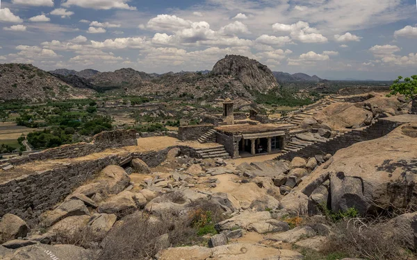 Gingee Fort Komplex Třech Kopcích Tamil Nadu Indie — Stock fotografie