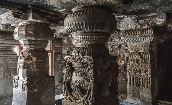 Cuevas Misteriosas Ellora Complejo Templos Único — Foto de Stock