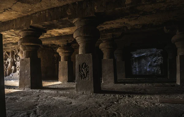 Grotte Misteriose Ellora Complesso Templare Unico — Foto Stock