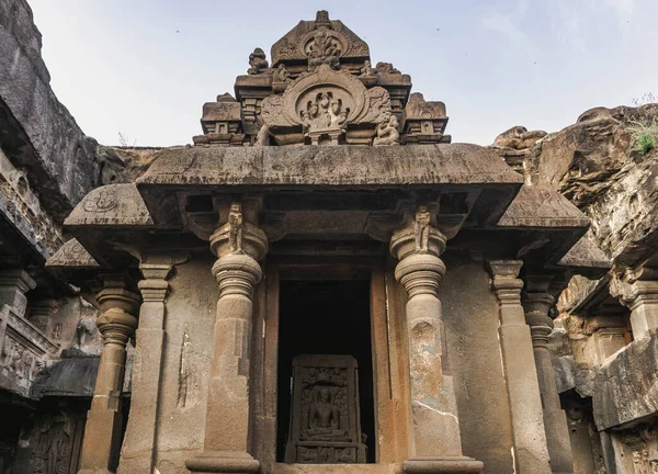 Cuevas Misteriosas Ellora Complejo Templos Único — Foto de Stock