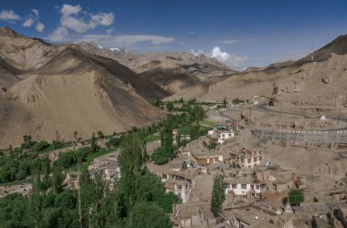 Tibet Budist Manastırı Lamayuru, Lamayuru Gompa, Ladakh, Kargil, Jammu ve Kashmir, Yukarı İndus Vadisi, Hindistan