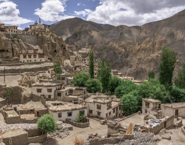 Tibet Budist Manastırı Lamayuru, Lamayuru Gompa, Ladakh, Kargil, Jammu ve Kashmir, Yukarı İndus Vadisi, Hindistan
