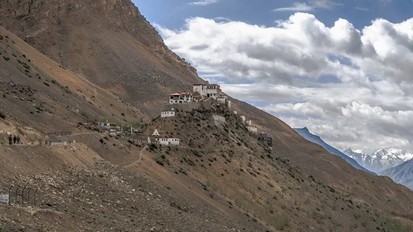 Grand Temple Tibétain Key Gompa Monastère Bouddhiste Dans Vallée Spiti — Photo