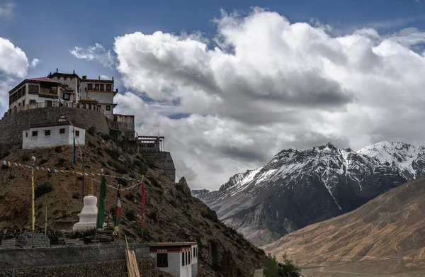 Più Grande Tempio Tibetano Chiave Monastero Buddista Gompa Nella Valle — Foto Stock
