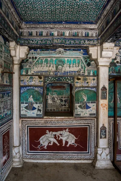 Kompleks Pałacowy Wzgórzu Twierdza Taragarh Niebieskim Mieście Bundi Indie — Zdjęcie stockowe