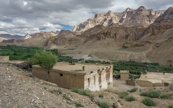 Aldeia Mulbek Caminho Srinagar Para Leh Aldeia Índia Caminho Srinagar — Fotografia de Stock