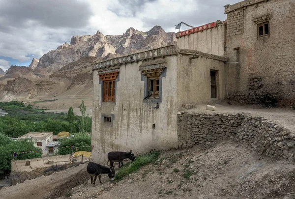 Mulbek village on the way from Srinagar to Leh, India village on the way from Srinagar to Leh, India