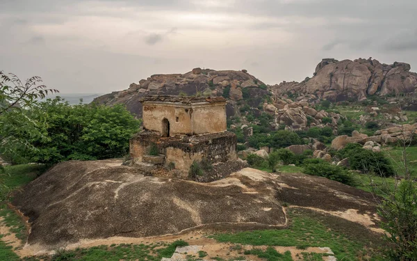 Postavený Skalnatém Terénu Chitradurga Fort — Stock fotografie