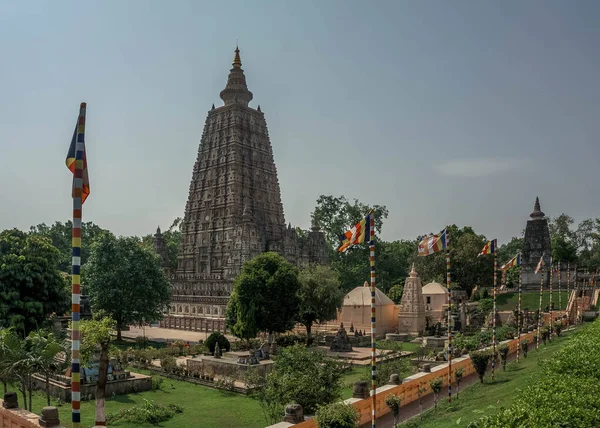 Bodhgaya Place Buddha Attained Enlightenment Main Center Buddhist Pilgrimage — Stock Photo, Image