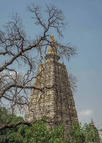 Bodhgaya Place Buddha Attained Enlightenment Main Center Buddhist Pilgrimage — Stock Photo, Image