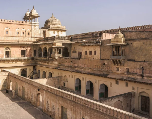 stock image Amber fortified residence of Rajah Man Singh I in the northern suburb of the same name Jaipur