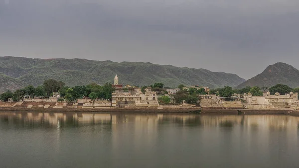 Starożytne Miasto Pushkar Skraju Pustyni Thar Rajasthan — Zdjęcie stockowe