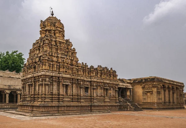 婆罗门寺 Brahadiswara 是印度泰米尔纳德邦Thanjavur市的一座印度教寺庙 献给湿婆 免版税图库照片