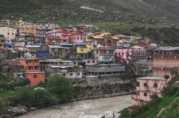 Badrinath Uma Cidade Localizada Estado Indiano Uttarakhand Condado Chamoli — Fotografia de Stock