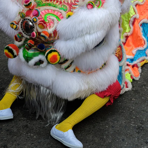 Danza Del León Chino Danza Tradicional Cultura China Que Los — Foto de Stock