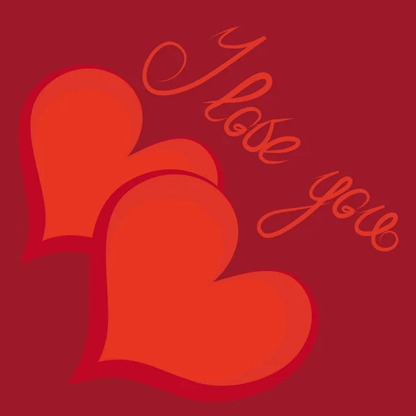 Lettering Te amo - Día de San Valentín — Archivo Imágenes Vectoriales