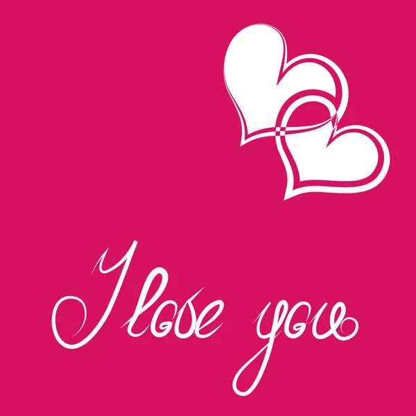 Lettering I love you - San Valentino — Vettoriale Stock