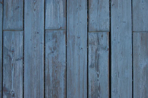 Textuur Houten Beschilderde Blauwe Verf Planken Vintage Hout Weg Van — Stockfoto