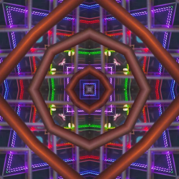 Mistik Geometrik Desen Mandala Tasarım Detayı Yama Işi Elementi Gerçeküstü — Stok fotoğraf