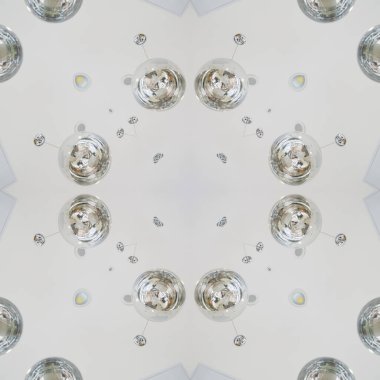 Kusursuz desen elementi, fayans, desen - beyaz tavan. Geometri. Fotoğraftan bir kaleydoskop. Site ya da blog için arkaplan, duvar kağıdı, ambalaj