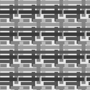 Birbirine dolanmış çizgilerin soyut deseni, uçsuz bucaksız tuval, pürüzsüz doku. Kare. Tek renkli olsun. Gri. Izgara