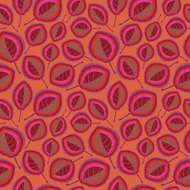 Kare, pürüzsüz desen, yaprak deseni. Web sitesi veya günlük için arkaplan, tekstil, ambalaj, iç çizim, duvar kağıdı