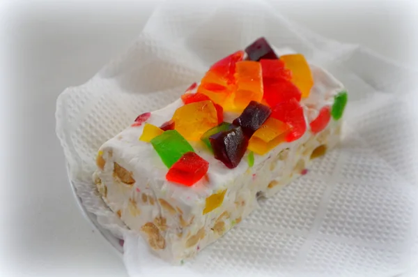 Orientální sladkosti s pestrobarevným marmelády — Stock fotografie